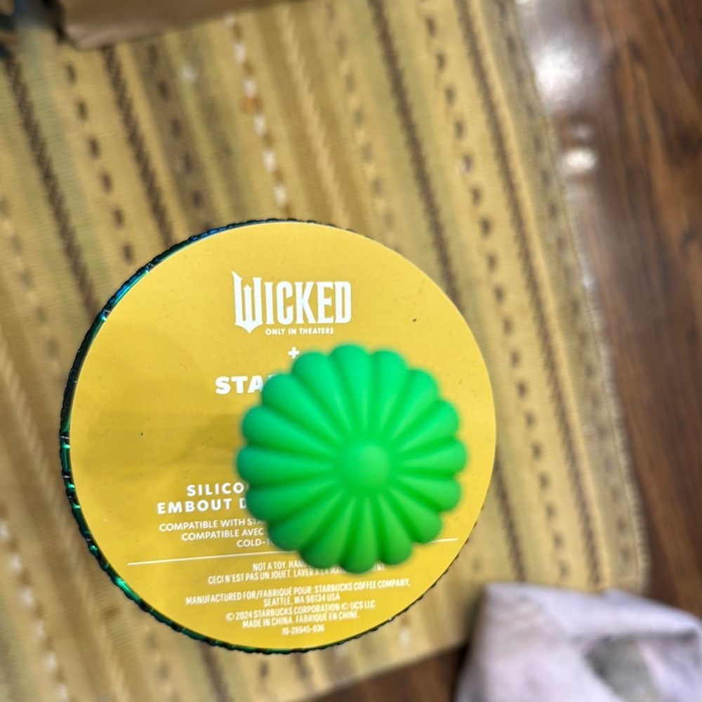 Starbucks Green Floral Mug Lid